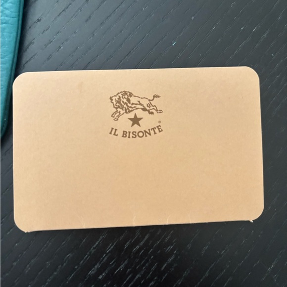 IL Bisonte Turquoise Leather Envelope pouch made in Italy - Picture 4 of 6